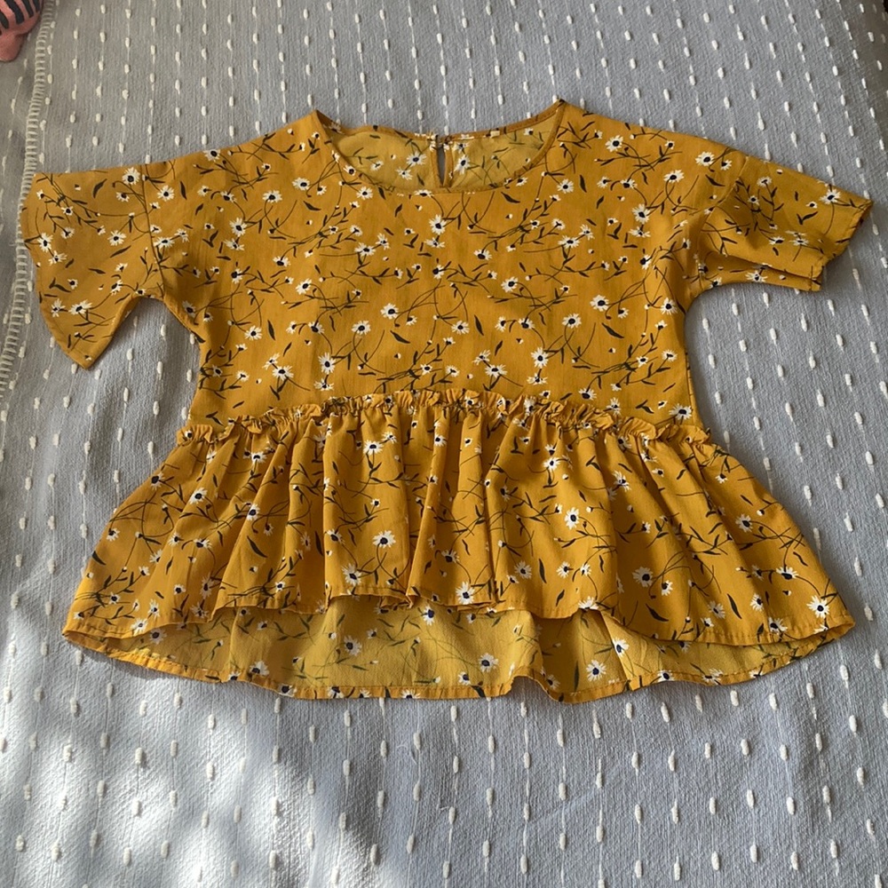 Floral peplum top.